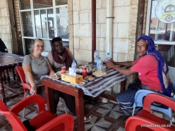 Hadiboh. The first breakfast in Socotra with our